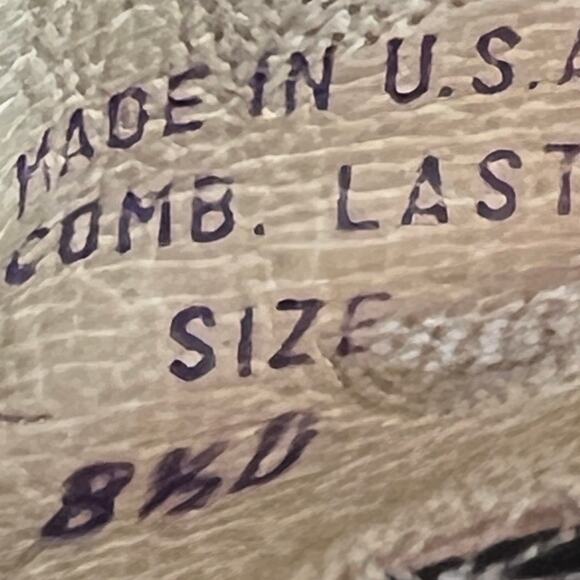 Justin Leather Snakeskin 8695 Brown Tan Western Cowboy Boots 8.5 D - Picture 10 of 16